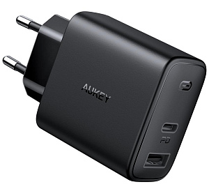 Сетевое зарядное устройство Aukey Swift Mix Dual-Port 20W PD + Aipower 12W