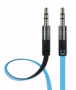Кабель аудио AUX BW 3.5мм jack - 3,5мм jack голуб/черн, 2м