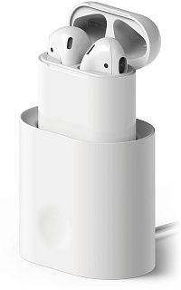 Зарядная станция из силикона Elago Airpods charging station - White