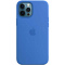 Силиконовый чехол MagSafe для IPhone 12 Pro Max цвета капри (синий)
