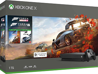 Игровая консоль Xbox One X с 1 ТБ памяти и играми Forza Horizon4 и Forza7Xbox One X 1TB + Forza Horizon4 + Forza7