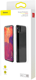 Комплект защитных стекол Baseus Glass Film Set (SGAPIPH61-TZ02) для iPhone XR (Transparent)