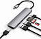USB-концентратор Satechi Slim Multi-Port V2 (ST-SCMA2M) Type-C 4K (Space Gray)
