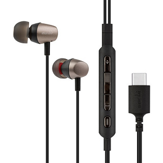 Наушники-гарнитура Moshi Mythro, разъем Type-C. Цвет серый.
Moshi Mythro Type-C Earphones - Gray