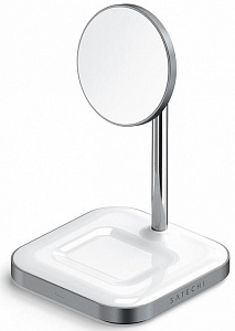 Беспроводное зарядное устройство-подставка Satechi Magnetic 2-in-1 Wireless Charging Stand. Материал алюминий. Цвет: серый космос