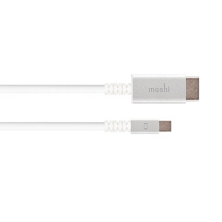 Кабель Moshi Mini Displayport to HDMI. Интерфейс Mini Displayport to HDMI. Поддержка разрешения 4k.  Длина 2 м. Цвет белый