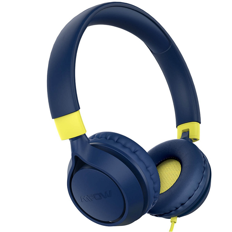 фото MPOW. Детские наушники с микрофоном Che1 Pro, цвет синий/желтый