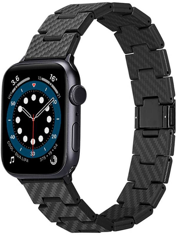 фото Ремешок Pitaka Carbon Fiber Retro для Apple Watch Series SE/7-1 38/40/41 mm (AWB1002)