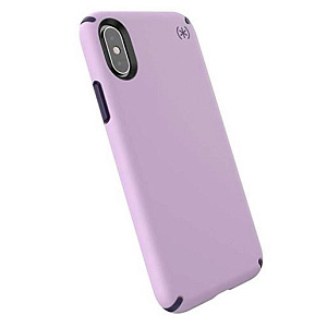 Чехол Speck Presidio Pro для iPhone XS/X. Материал пластик. Цвет фиолетовый/черный