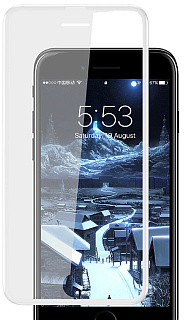 Защитное стекло Baseus Silk-screen Tempered (SGAPIPH7SP-ZD02) для iPhone 6 Plus/6S Plus/7 Plus/8 Plus (White)