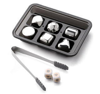 Охлаждающие камни для виски Circle Joy Stainless steel ice bube CJ-BK02