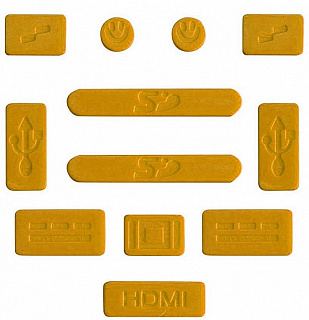 Заглушки портов i-Blason Anti Dust Cup 12psc для MacBook Pro Retina/Macbook Air (Orange)