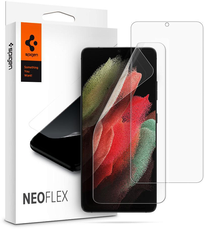 фото Комплект защитных пленок Spigen NeoFlex (AFL02525) для Samsung Galaxy S21 Ultra (Clear)