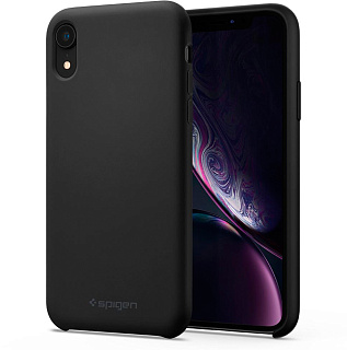 Чехол Spigen Silicone Fit, black - iPhone XR