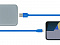 Кабель Rombica Digital MR-01, интерфейс Lightning to USB. Длина 1 м. Цвет синий.