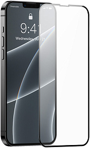 Защитное стекло Baseus Curved Crack-resistant edges 0.23 (SGQP020101) для iPhone 13/13 Pro (Black)