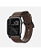 Ремешок Nomad Active Modern Leather Strap для Apple Watch 44mm/42mm. Цвет ремешок кофейный, застежка черный