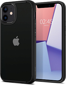 Чехол-накладка Spigen Crystal Hybrid (ACS01521) для iPhone 12/ iPhone 12 Pro (Black)