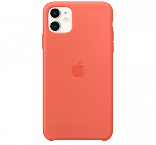 Силиконовый чехол для iPhone 11 цвета оранжевый витамин