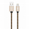 Кабель XtremeMac Premium Lightning to USB. Оплетка из нейлона. Длина 2м. Цвет золотой.