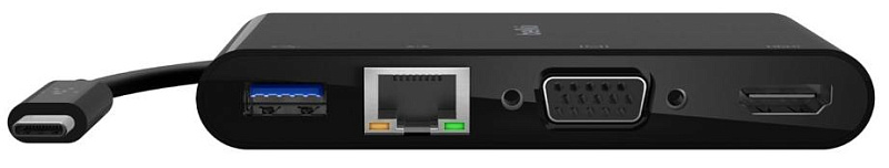 фото Переходник Belkin USB-C Multimedia?Adapter (AVC005btBK) Gigabit Ethernet, USB-A 3.0, VGA, 4K HDMI (Black)