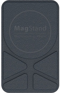 Магнитное крепление-подставка SwitchEasy MagStand Leather Stand для зарядного устройства Apple MagSafe. Совместимо с Apple iPhone 12&11. Внешняя отделка: искусственная кожа (полиуретан). Цвет: синий