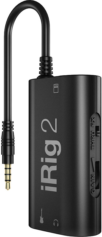 фото Аудиоинтерфейс для гитары IK Multimedia iRig 2 IP-IRIG2-PLG-IN (Black)