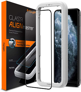 Защитное стекло Spigen GLAS.tR Align Master (AGL00098) для iPhone 11 Pro Max (Black)