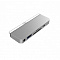 USB хаб Hyper HyperDrive 6-in-1 USB-C Hub для iPad Pro. Порты: HDMI 4K60Hz, USB-C 5Gbps 60W, MicroSD UHS-I 104MB/s, SD UHS-I 104MB/s, USB-A 5Gbps, 3.5mm Audio Jack. Цвет: серебряный