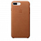 Кожаный чехол Apple Leather Case для iPhone 8/7, цвет (Saddle Brown) золотисто-коричневый