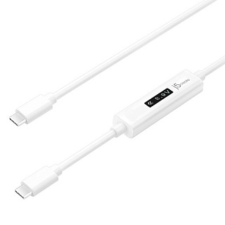 Кабель j5create USB-C на USB-C с измерителем мощности заряда