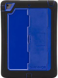Пластиковый, прорезиненный чехол Griffin Survivor Slim для iPad mini 4. Цвет: черный/синий