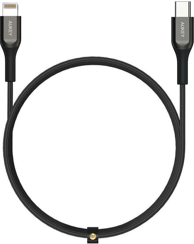 фото Кабель Aukey Kevlar (CB-AKL3) USB-C/Lightning 1.2m (Black)