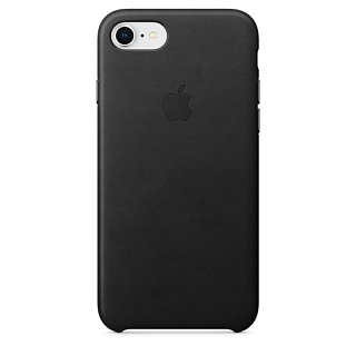 Кожаный чехол Apple Leather Case для iPhone 8/7, цвет (Black) черный