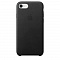 Кожаный чехол Apple Leather Case для iPhone 8/7, цвет (Black) черный