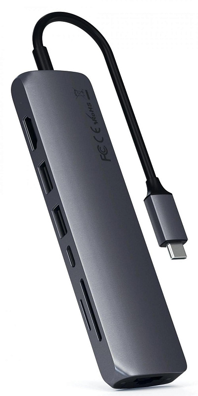 фото Хаб Satechi USB-C Slim Multi-Port Adapter ST-UCSMA3M (Space Grey)