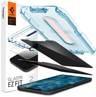 Защитное стекло Spigen Glas.tR EZ Fit Privacy 2 Pack (AGL01803) для iPhone 12/iPhone 12 Pro (Clear)