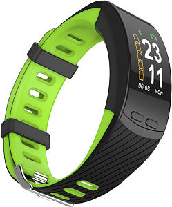 Qumann QSB 10 Black+Green Фитнес браслет