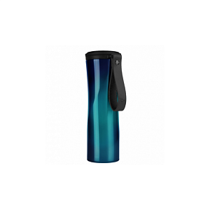 Термокружка KissKissFish MOKA Smart Coffee Tumbler Blue (синий, индикатор температуры, заварник)