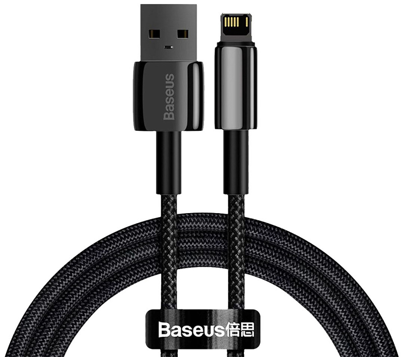 фото Кабель Baseus Tungsten Gold Fast Charging Data Cable USB/Lightning 1m CALWJ-01 (Black)