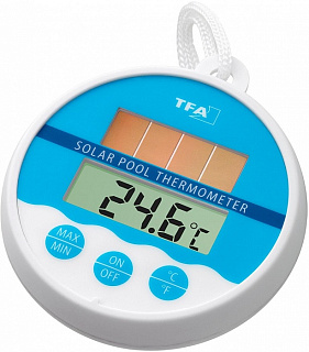 Цифровой термометр для бассейна TFA 30.1041. с солнечной батареей