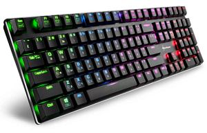 Клавиатура игровая Sharkoon PureWriter RGB (slim, Kailh Red switches, RGB подсветка, USB)