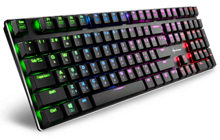 Клавиатура игровая Sharkoon PureWriter RGB (slim, Kailh Red switches, RGB подсветка, USB)