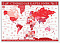 Smart gift: Скретч-карта мира &quot;Вязаная красная&quot; Winter Edition А2