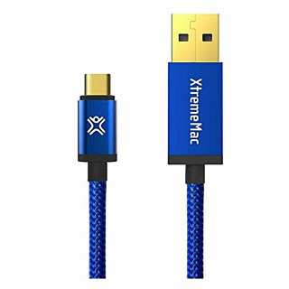 Кабель XtremeMac Reversible USB-C to USB-A. Длина 1,2м, цвет синий.