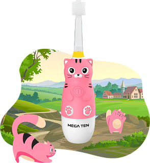 Зубная щетка «Котенок» Megaten Kids Sonic