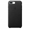 Кожаный чехол Apple Leather Case для iPhone 8 Plus/7 Plus, цвет (Black) черный