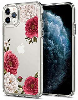 Чехол Spigen Ciel Cecile, red floral - iPhone 11 Pro