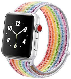 Ремешок COTEetCI W17 Apple Watch Magic Tape Band 38MM/40MM Rainbow