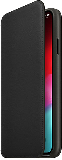 Чехол Apple Leather Folio (MRX22ZM/A) для iPhone Xs Max (Black)